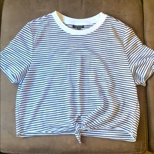 Top Shop blue and white striped tee